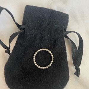 Eternal clouds beaded pandora ring